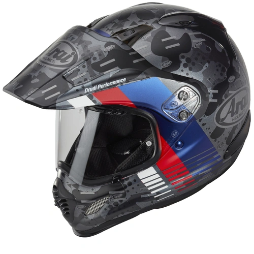 Arai XD-4 Cover Helmet - Matte Black/Blue/Red/White - XL - SKU:AH30CBU6