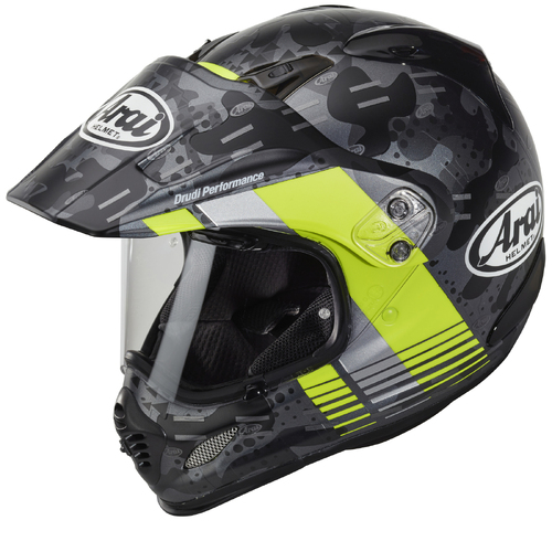 Arai XD-4 Cover Helmet - Matte Black/Yellow - M - SKU:AH30CFY4