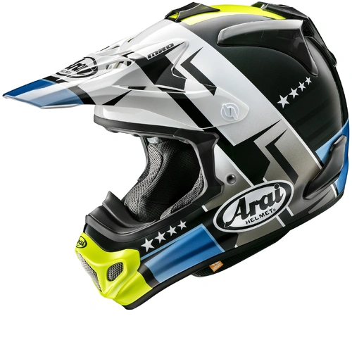Arai VX-Pro 4 Combat Helmet - Black/Blue/Yellow - M - SKU:AH33COM4