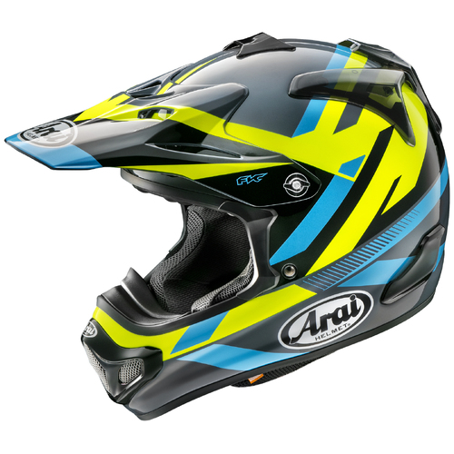 Arai VX-Pro 4 Machine Helmet - Black/Blue/Yellow - M - SKU:AH33MBY4