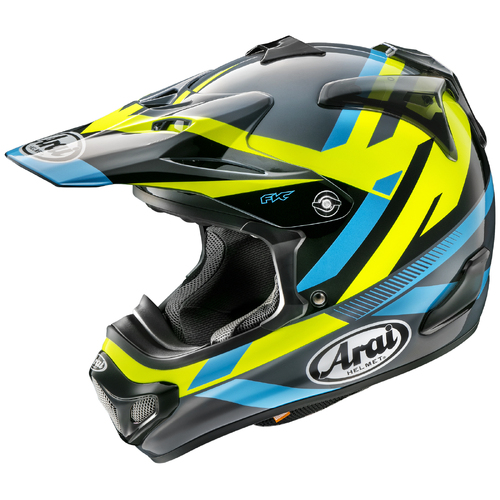 Arai VX-Pro 4 Machine Helmet - Black/Blue/Yellow - L - SKU:AH33MBY5