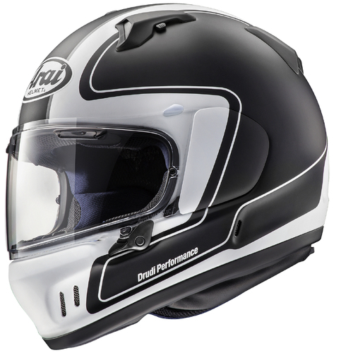 Arai Renegade-V Outline Helmet - Matte Black/White - S - SKU:AH39OBK3