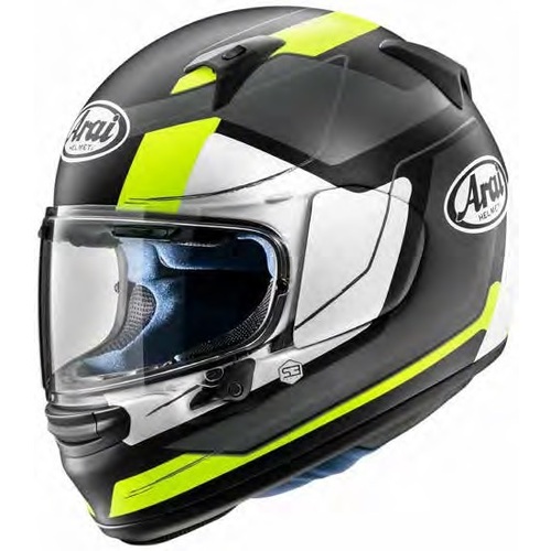 Arai Profile-V Kerb Helmet - Black/White/Yellow - SKU:AH41KYW5-p