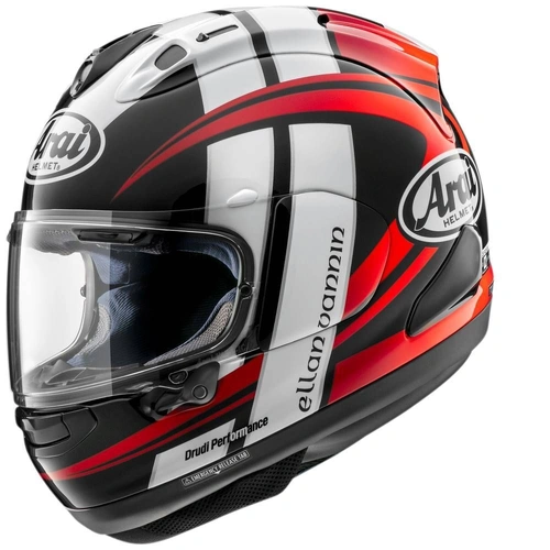 Arai RX-7V Evo IOM TT Helmet - Black/White/Red