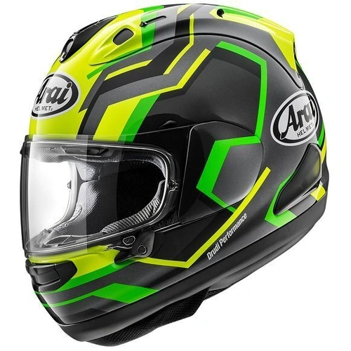 Arai RX-7V EVO RSW Helmet - Green/Yellow/Grey - L - SKU:AH44RGN5