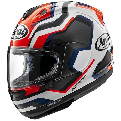 Arai RX-7V Evo RSW Trico Helmet - Black/White/Red - XL - SKU:AH44RT6