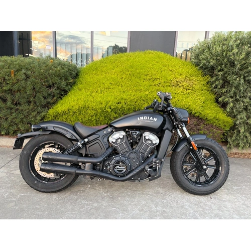 2019 INDIAN 1100CC SCOUT BOBBER THUNDER BLK SMOKE CRUISER