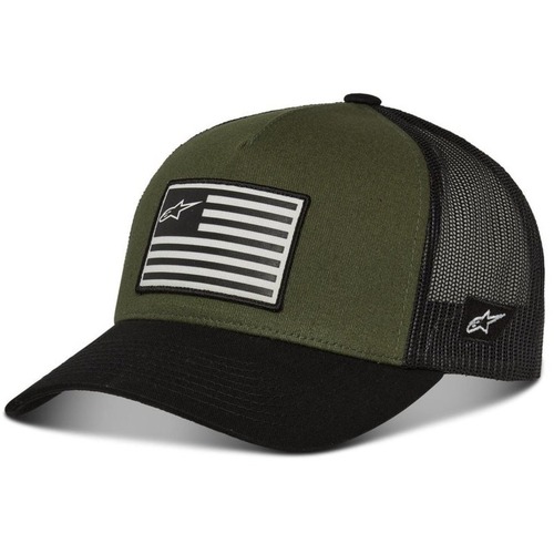 Alpinestars Flag Snapback Hat - Military Green/Black - OS - SKU:AS1181013691000