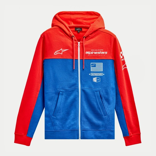 Alpinestars H Block Hoodie - Warm Red/Bright Blue