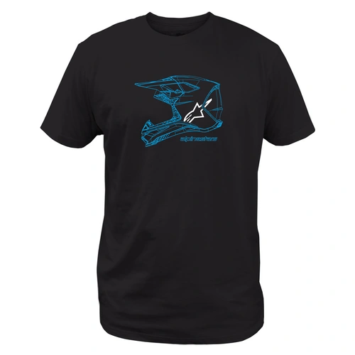Alpinestars MX Helmet CSF T-Shirt - Black/Blue
