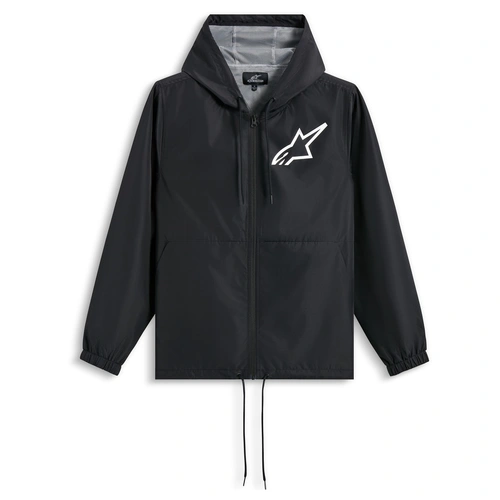 Alpinestars Speeder Chromium Windbreaker Jacket - Black/White - S - SKU:AS123511500102073