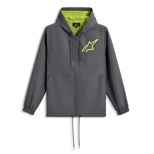 Alpinestars Speeder Chromium Windebreaker Jacket - Charcoal/Hi-Vis Yellow