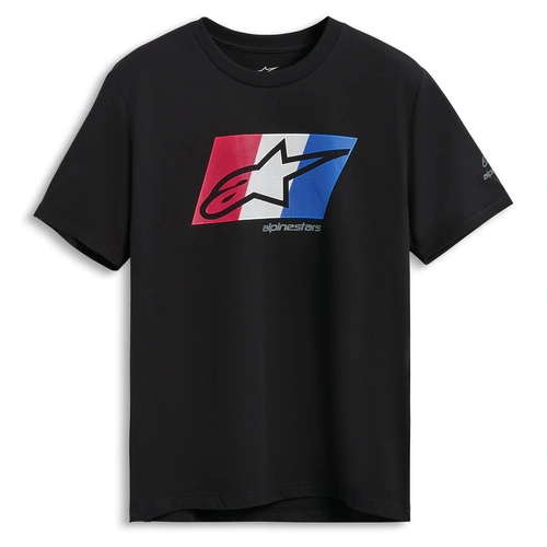 Alpinestars Global SS CSF T-Shirt - Black/Red/White/Blue - S - SKU:AS123572345132473