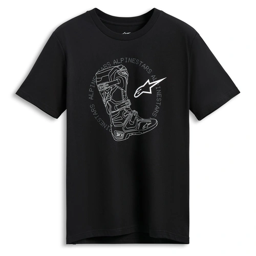 Alpinestars Tech Boot SS CSF T-Shirt - Black - S - SKU:AS123572370001073
