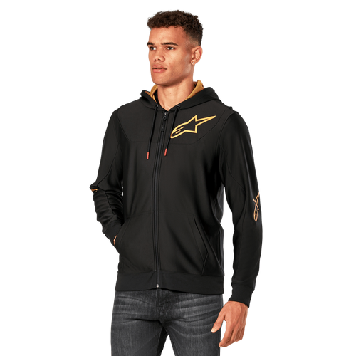 Alpinestars Sessions V3 Hoodie - Black/Gold - S - SKU:AS124453110105973