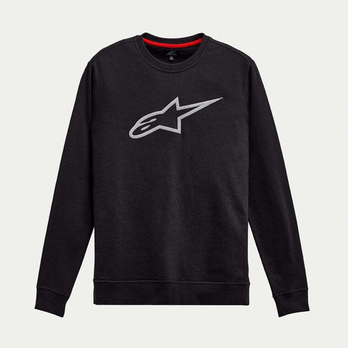 Alpinestars Ageless Crew Fleece - Black/Grey - M - SKU:AS1251322101174