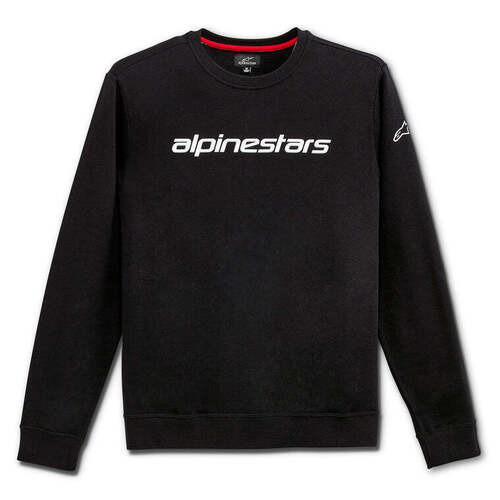 Alpinestars Linear Crew Fleece - Black/White - XL - SKU:AS1251324102076