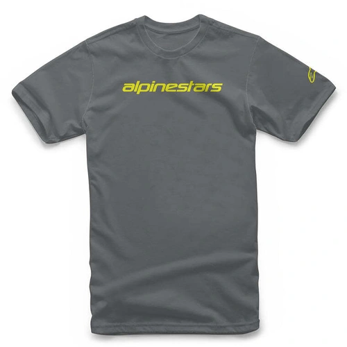 Alpinestars Linear Wordmark Tee - Charcoal/Yellow