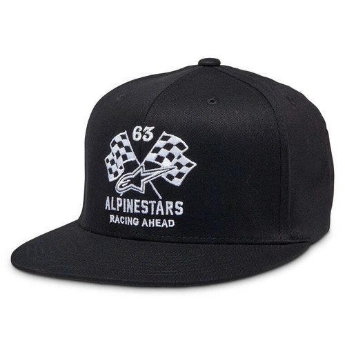 Alpinestars Double Check Flatbill Hat - Black/White - L/XL - SKU:AS1281230102084