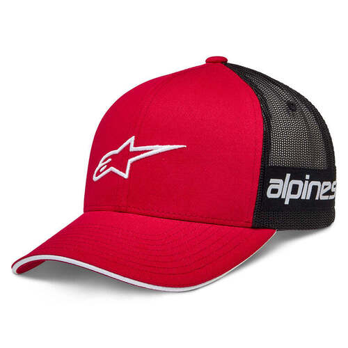 Alpinestars Back Straight Hat - Red/Black - OS - SKU:AS1281340301000