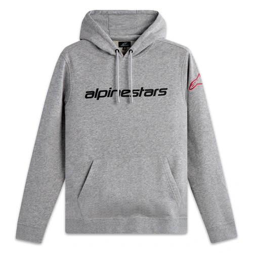 Alpinestars Linear Wordmark 2.0 Hoodie - Grey Heather/Red