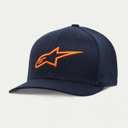 Alpinestars Ageless Curve Hat - Navy/Orange - S/M - SKU:AS1781010703282