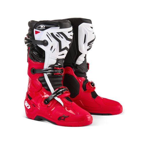 Alpinestars Tech 10 Enduro Boots  - Bright Red/Black/White - 8 - SKU:AS2010025301608