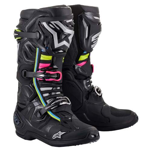 Alpinestars Tech 10 Supervented Boots - Black/Hue - 10 - SKU:AS2010520199110