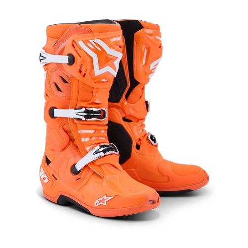 Alpinestars 2026 Tech 10 Vented MX Boot - Fluro Orange/Black/White - 8 - SKU:AS2010520451208