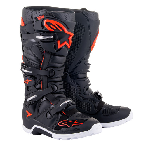 Alpinestars Tech 7 Enduro Boots - Black/Red - 8 - SKU:AS2012114103008