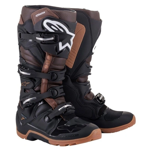 Alpinestars Tech 7 Enduro Boot  - Black/Dark Brown - 10 - SKU:AS201211418910