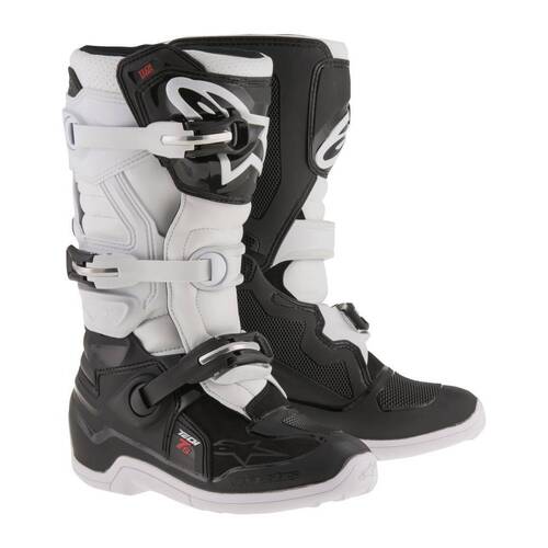 Alpinestars Youth Tech 7S Black White Boots - SKU:AS201501712006