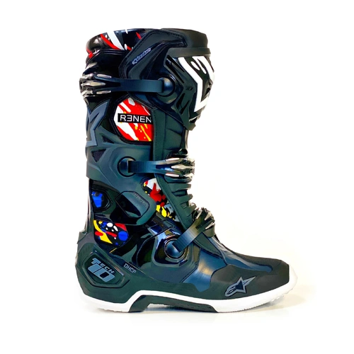 Alpinestars X Renen Tech 10 Renen LE Boots - Black/Multi - 9 - SKU:AS210322115209
