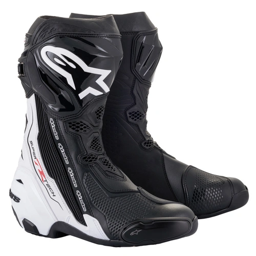 Alpinestars Supertech R V2 Boot - Black/White - 48 - SKU:AS2220021001248