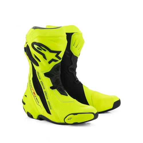Alpinestars Supertech R Motorcycle Boots - Fluro Yellow/Black - 40 - SKU:AS2220021055140