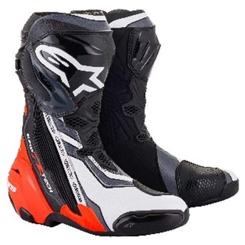 Alpinestars Supertech R V2 Black Fluro Red Boots - SKU:AS2220021132941