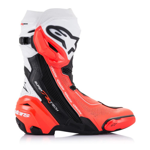 Alpinestars Supertech R V2 Boot - Black/White/Fluro Red - SKU:AS2220121012440-p