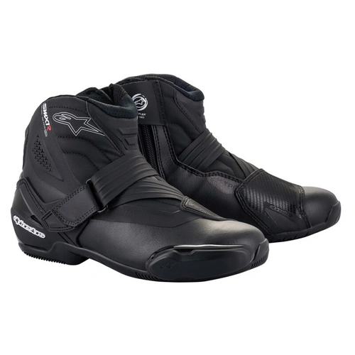 Alpinestars SMX 1R V2 Black Ride Shoes - Black - 40 - Adult  - SKU:AS2224521001040