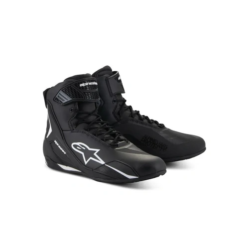 Alpinestars Faster V4 Shoes - Black White - 10 - SKU:AS2510425001210