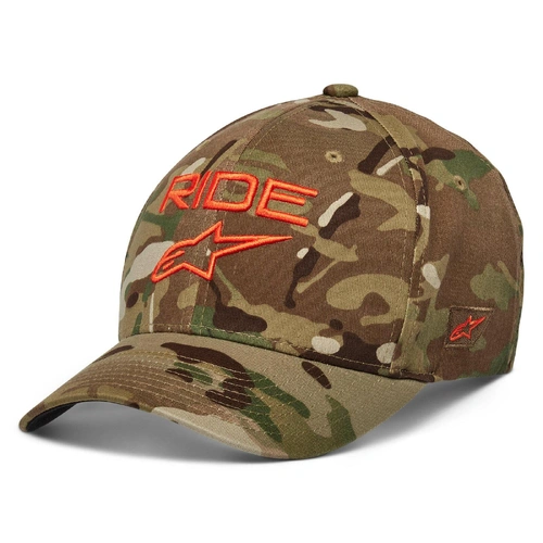 Alpinestars Ride Multicam Hat - Green/Orange - S/M - SKU:AS3081008604082