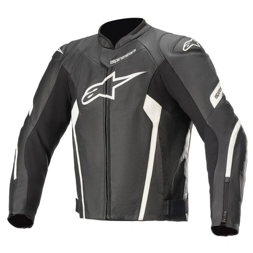 Alpinestars Faster V2 Air Black White Leather Jacket - Unisex - 52  - SKU:AS3103621001252