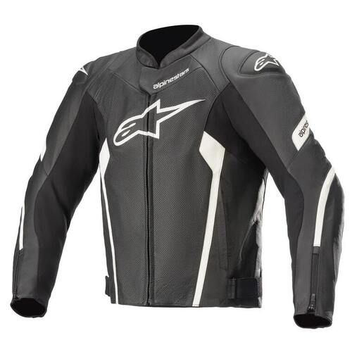 Alpinestars Faster V2 Air Black White Leather Jacket - SKU:AS3103621001256