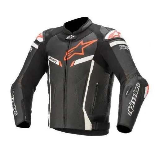 Alpinestars Gp Pro V2 T/A Leather Jacket - Black/White/Red - 52 - SKU:AS3105020123052