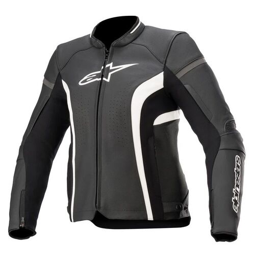 Alpinestars Womens Kira V2 Black White Leather Jacket