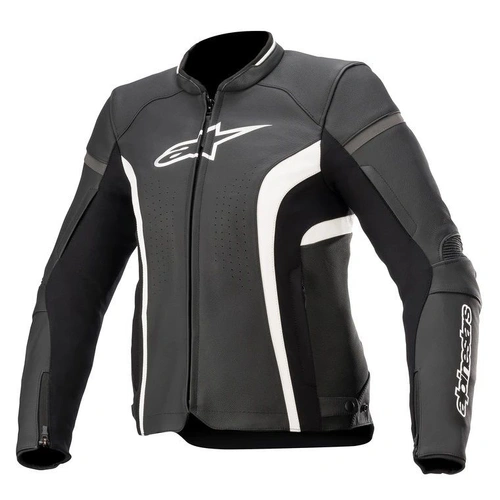 Alpinestars Kira V2 Womens Leather Jacket - Black/White - M - SKU:AS3112021001244
