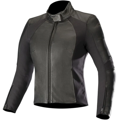 Alpinestars Vika V2 Womens Leather Jacket - Black/White - 44 - SKU:AS3115519001044