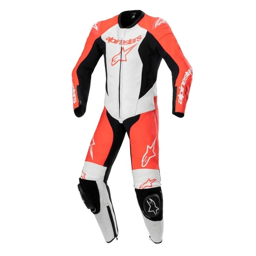 Alpinestars Youth GP Plus V2 1-Piece Leather Suit - Fluro Red/White/Black