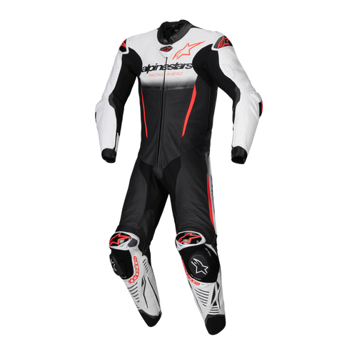Alpinestars GP-R7 1 Pce Leather Suit - White/Black/Fluro Red