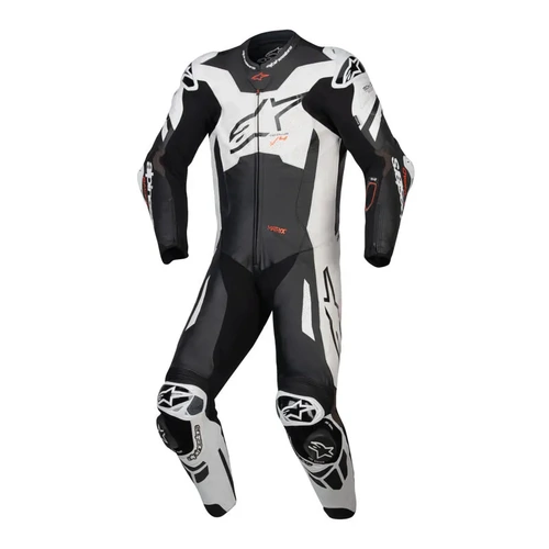 Alpinestars GP Plus V4 Sprint 1Pc Leather Suit - Black White Red Fluro
