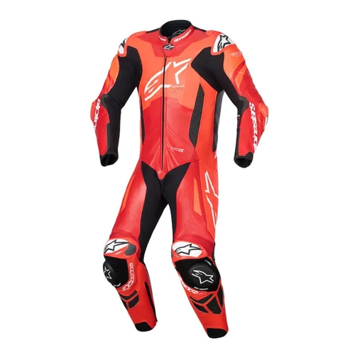 Alpinestars GP Plus V4 Sprint 1 Piece Leather Motorcycle Suit - Fluro Red/Mid Red/White